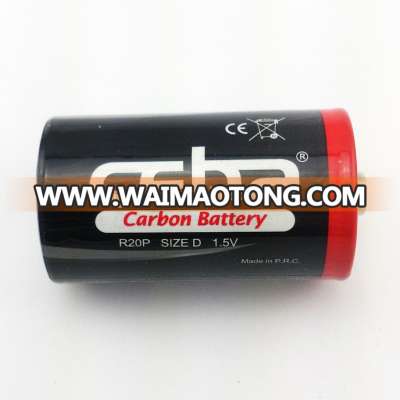 CEBA d size R20P battery 1.5v zinc carbon r20 size d dry cell battery