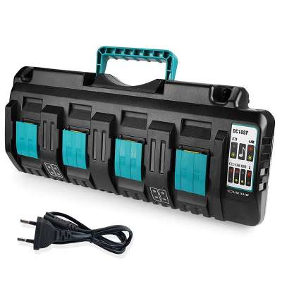 DC18RCT Liion Battery Charger 3A Charging Current for Makita 4 Port 14.4V 18V BL1830 BL1430 DC18RC DC18RA Power Tool USB Port